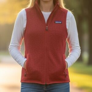 Patagonia Women’s Red Better Sweater Fleece Vest Sz XS